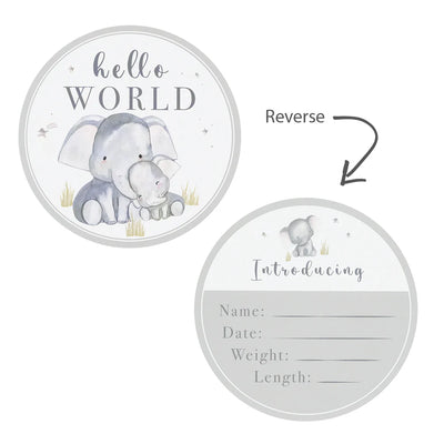 Living Textiles Hello World Gift Set - Grey Elephant