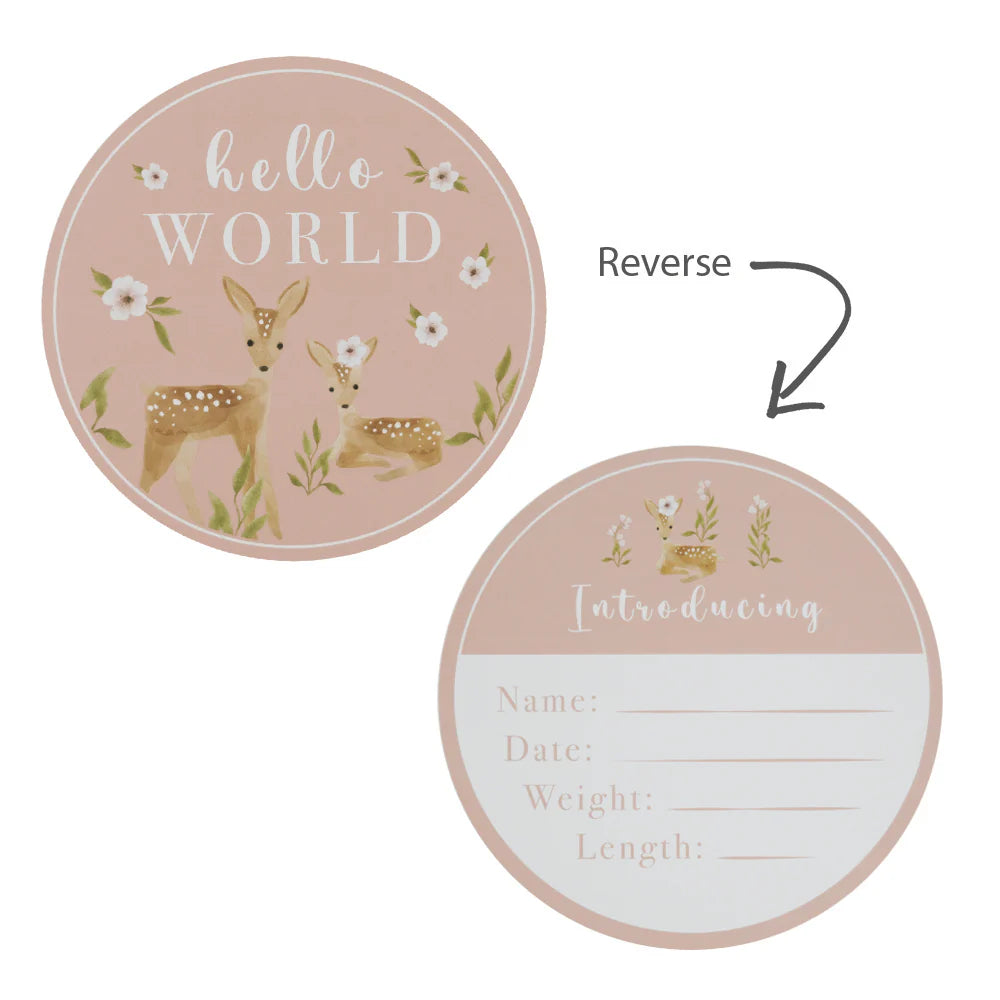 Living Textiles Hello World Gift Set - Dusty Rose Flowers