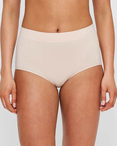 Bonds Womens Comfytails Side Seamfree Full Brief 2 Pack - Macadamia