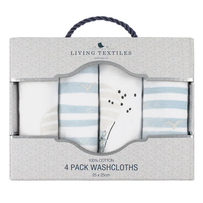 Living Textiles Wash Cloths 4 Pack - Up Up And Away