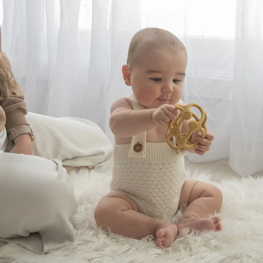 Playground Silicone Teething Ball - Sunshine