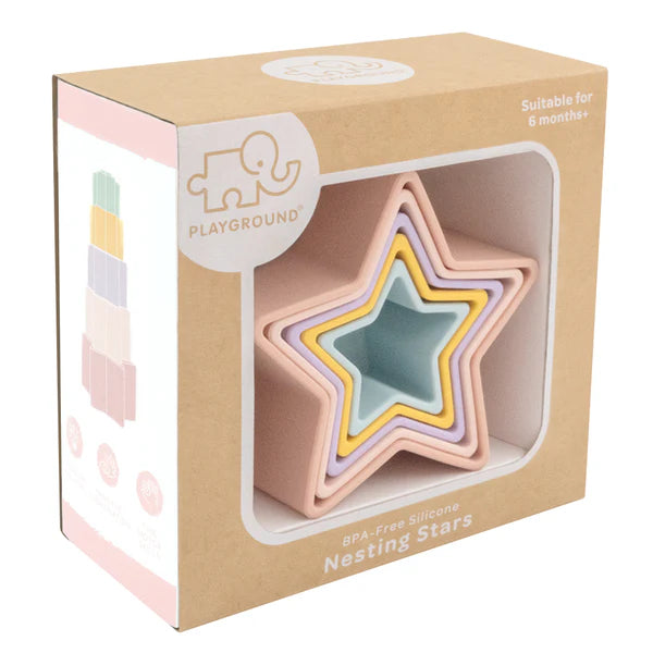 Playground Silicone Nesting Stars - Multi