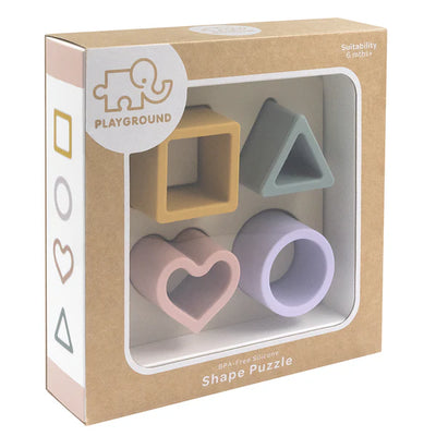 Playground Silicone Shape Puzzle - Rose