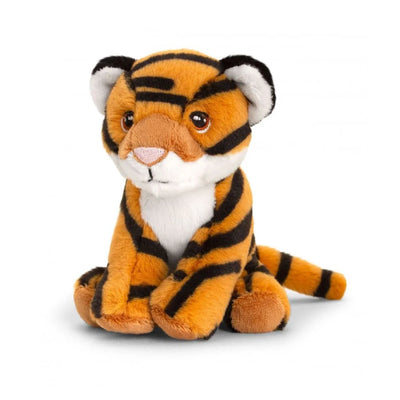 Keeleco 12cm Wild Animals Soft Plush Toy 3y+ - Tiger