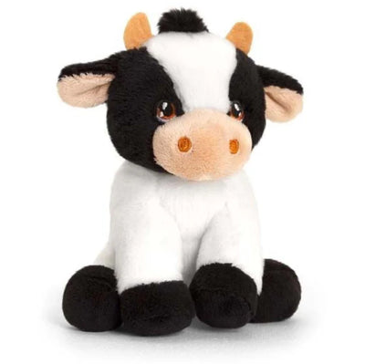 Keeleco 12cm Farm Animals Soft Plush Toy 3y+ - Cow