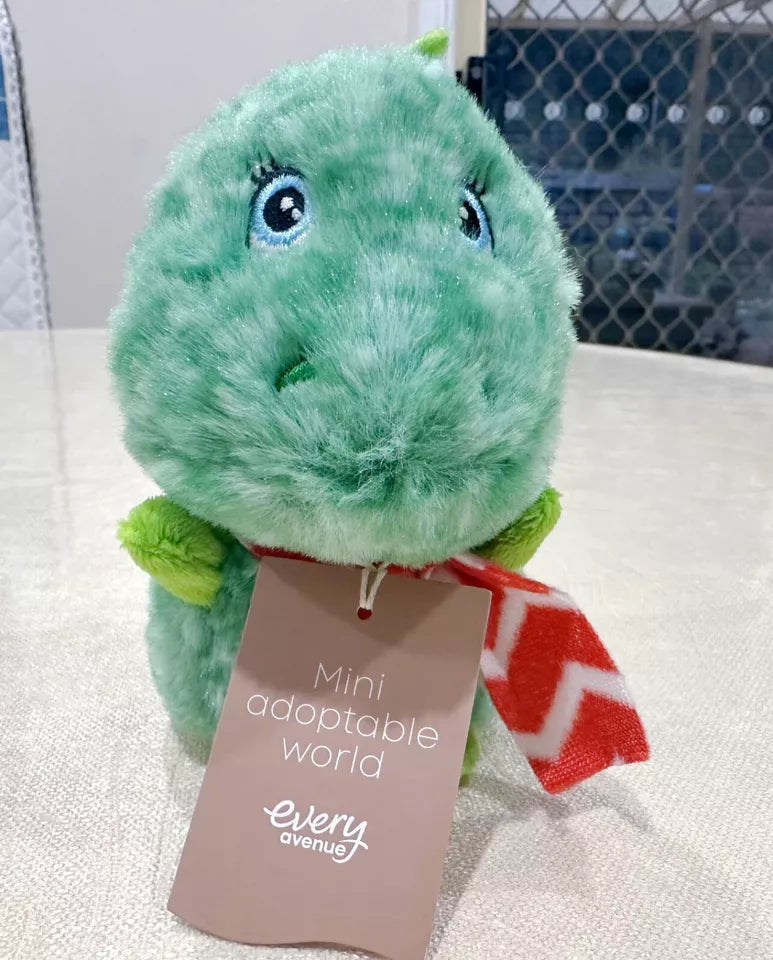 Adoptable World 10cm Mini Xmas Soft Plush Toy 3y+ - Dino