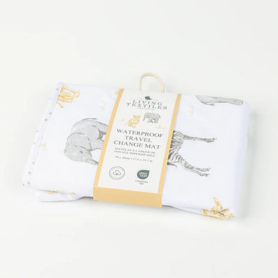 Living Textiles Waterproof Travel Change Mat - Savanna Babies