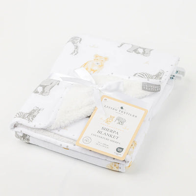 Living Textiles Sherpa Blanket - Savanna Babies