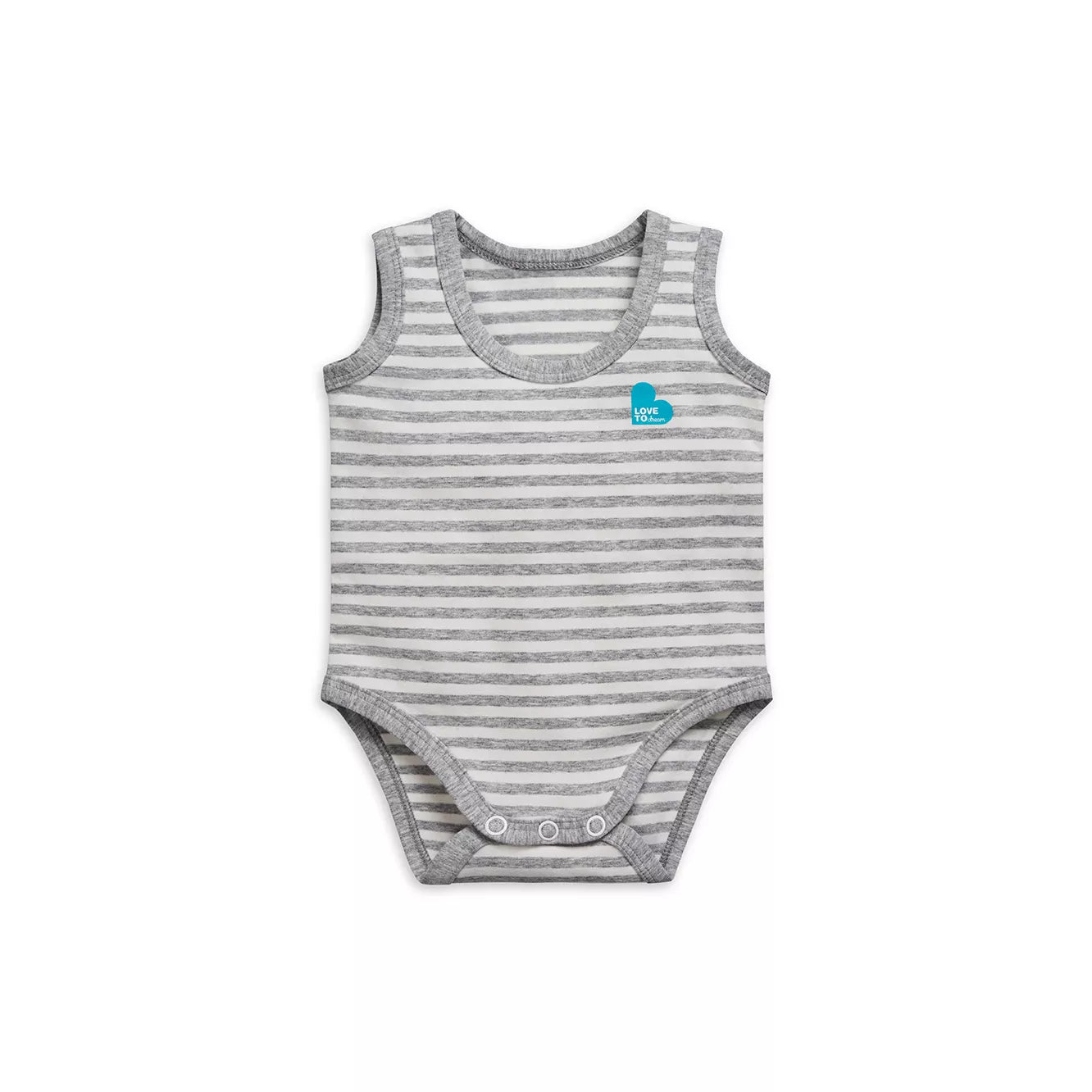 Love To Dream Sleeveless Bodysuit - Grey Stripe