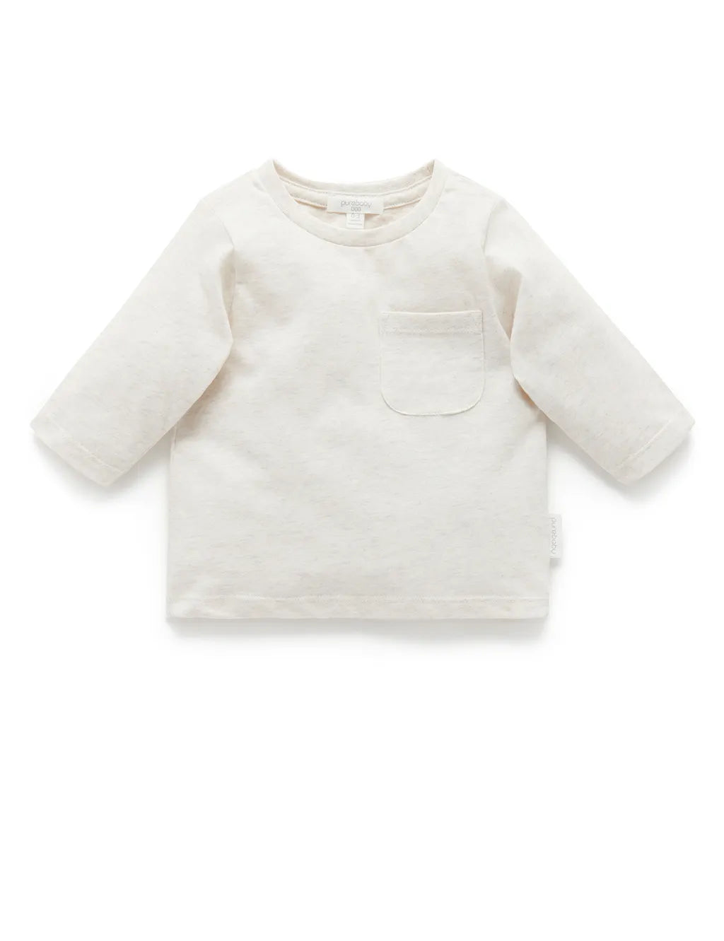 Purebaby Basic Long Sleeve Tee - Oat Melange