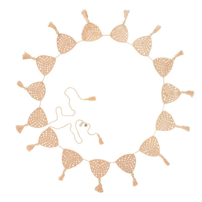 O.B Designs Crochet Bunting Flag - Pale Peach