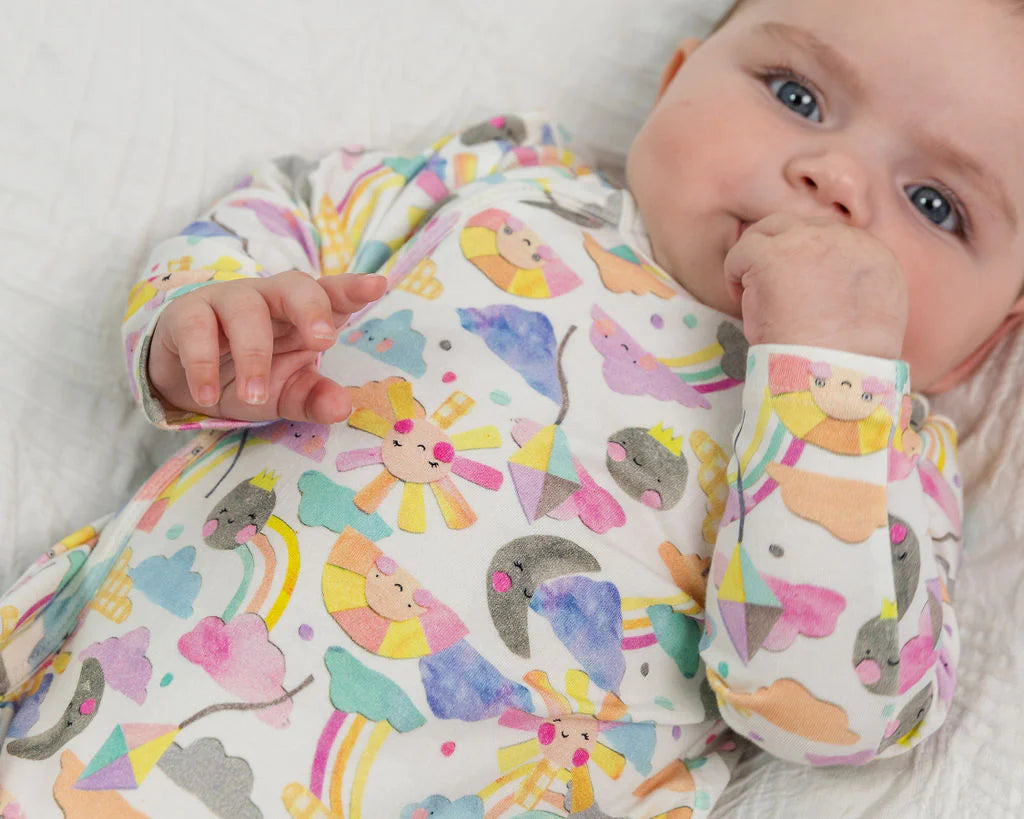 Little Green & Co Jersey Footless Onesie - Sunshine Friends