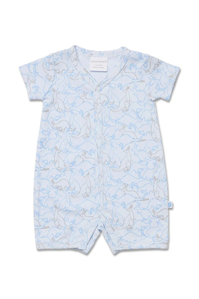 Marquise Kangaroo Romper And Whale Bodysuit 2 Pack - Blue