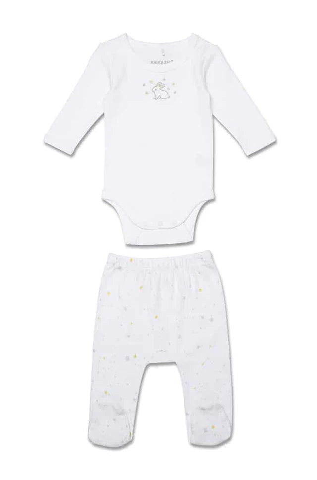 Marquise Newborn Essentials Bodysuit and Leggings - Grey/Yellow Star