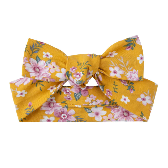 Designer Kidz Millie Floral Headband - Honey Gold