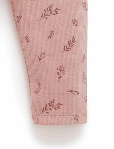 Purebaby Thick Rib Leggings - Twig Print