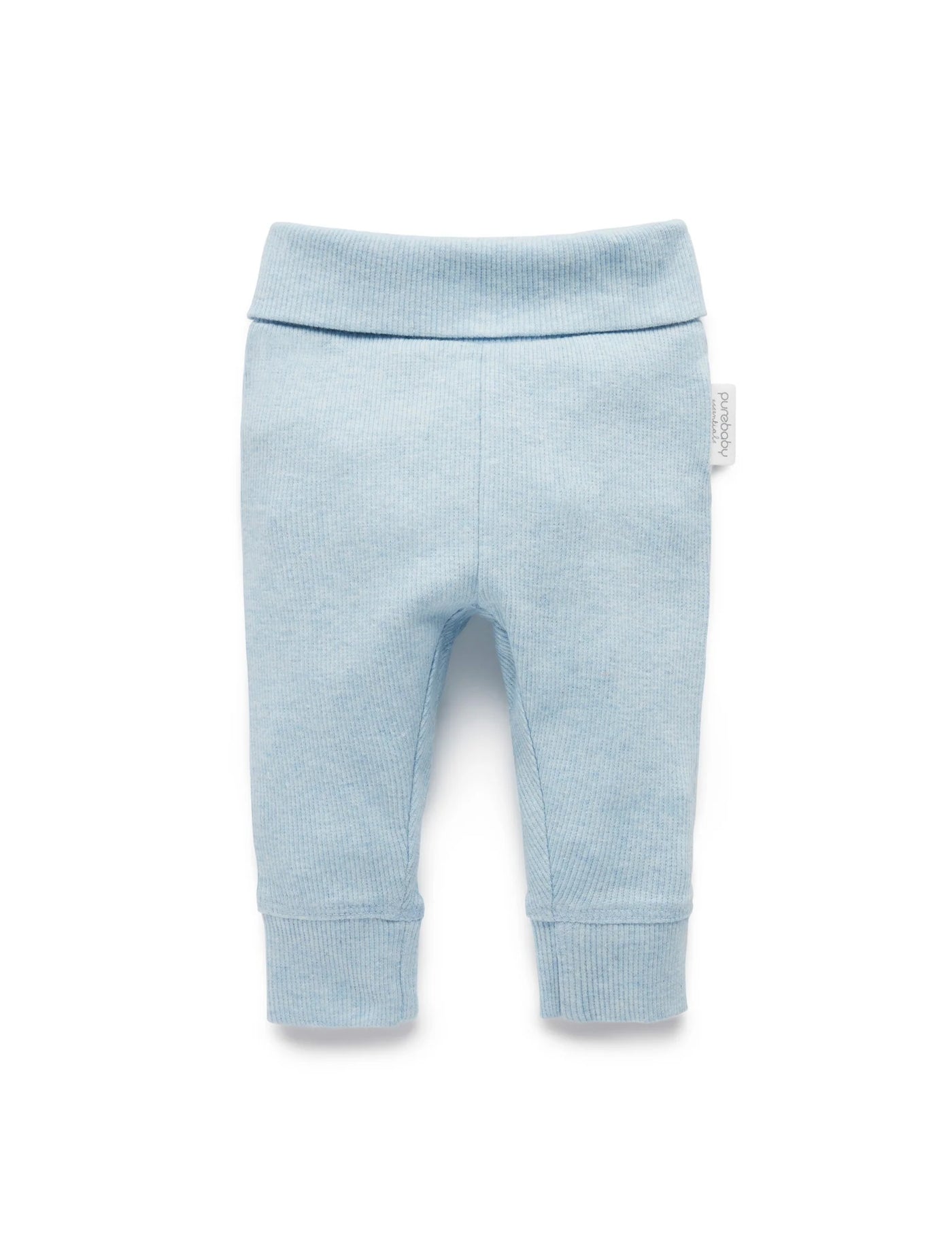 Purebaby Organic Everyday Legging - Soft Blue Melange