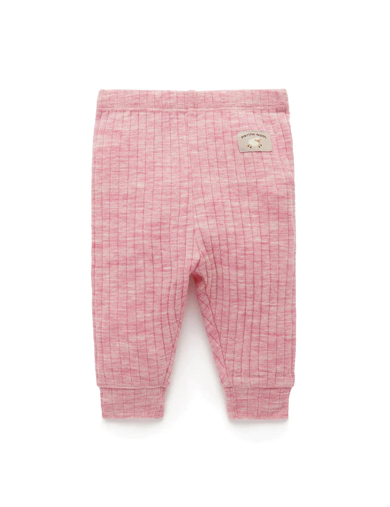 Purebaby Latvian Merino Legging - Lavender Melange