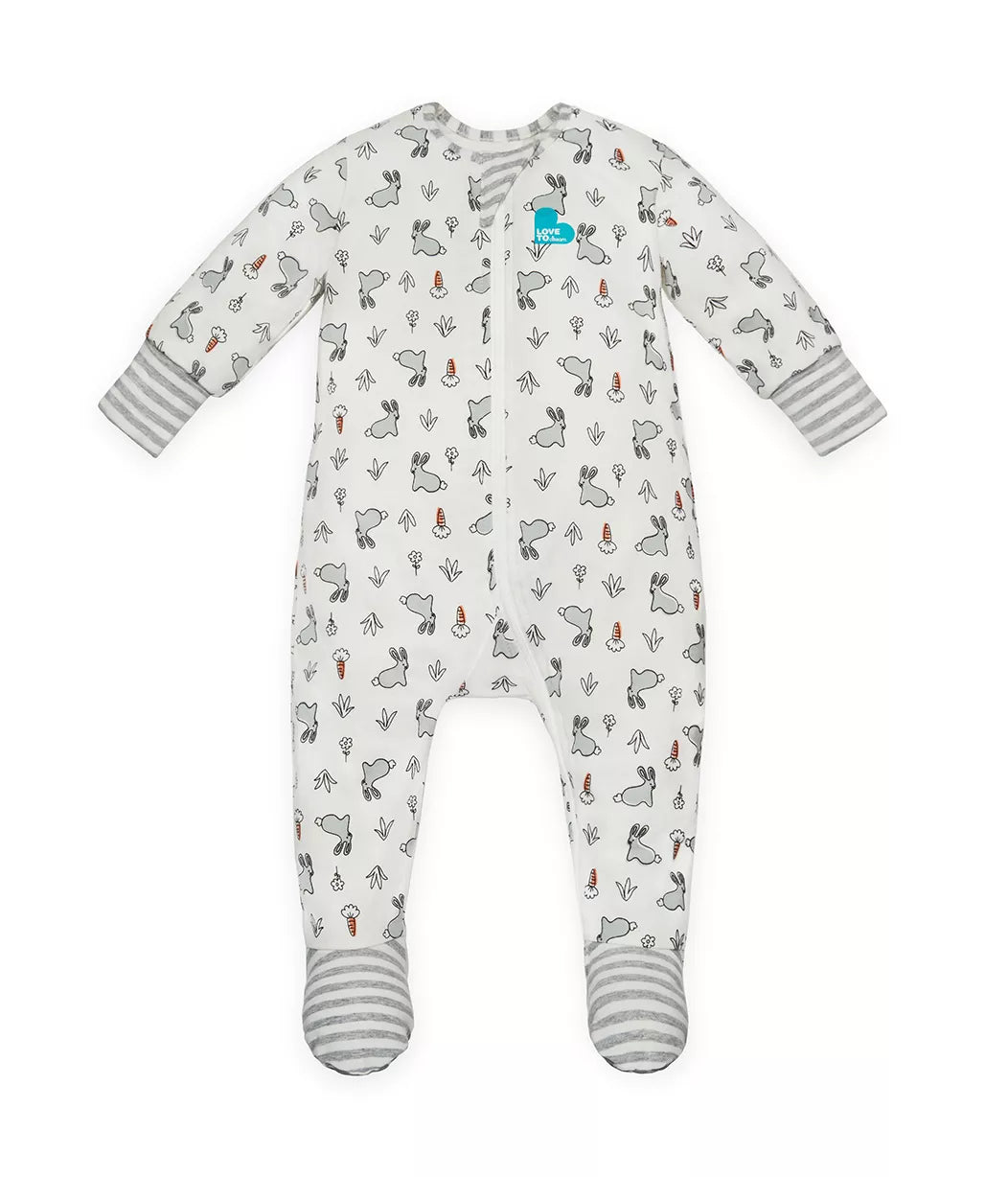 Love To Dream Long Sleeve Enclosed Foot Onesie - Bunny