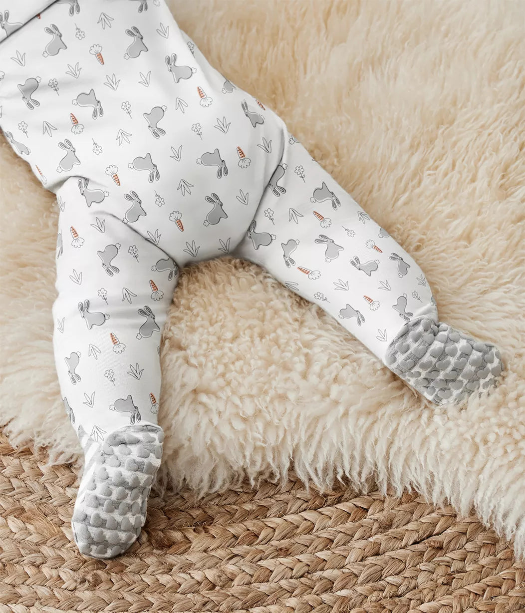 Love To Dream Long Sleeve Enclosed Foot Onesie - Bunny