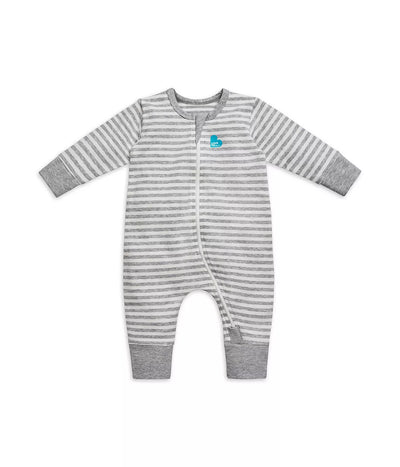 Love To Dream Cotton Footless Romper - Grey Stripe