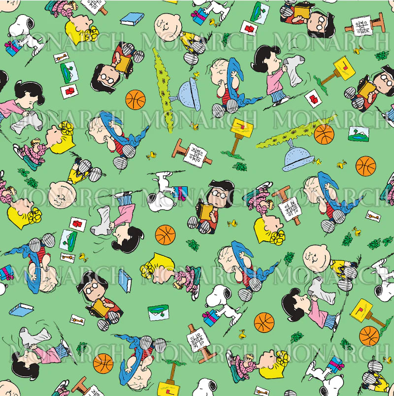 Monarch Wipe-Clean Change Mat - Snoopy In Green