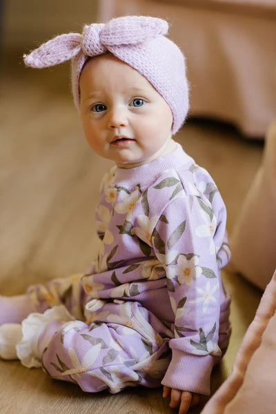 Duke & Duchesses Winnie Trackies - Lilac With Flower Print