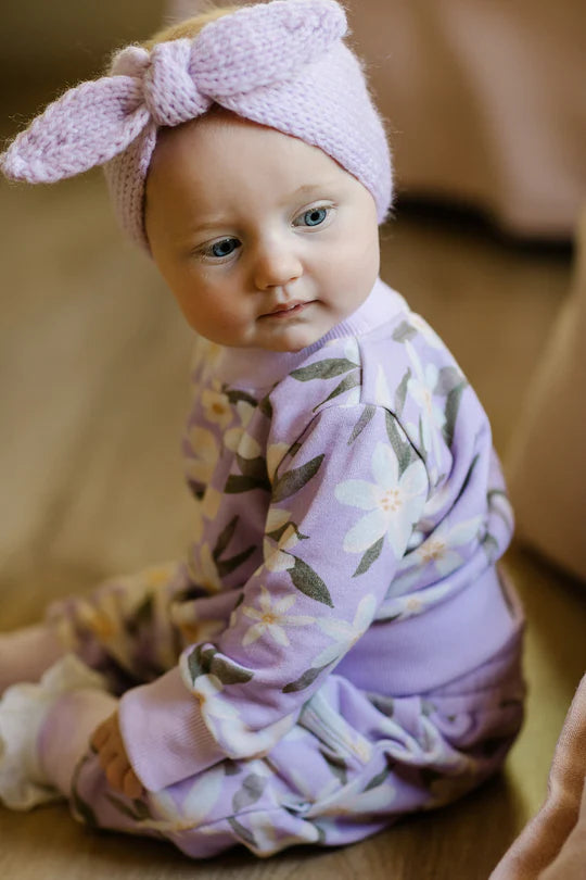 Duke & Duchesses Winnie Trackies - Lilac With Flower Print