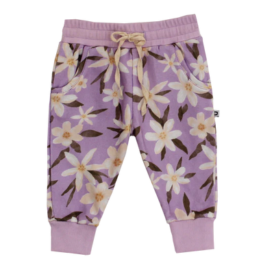 Duke & Duchesses Winnie Trackies - Lilac With Flower Print