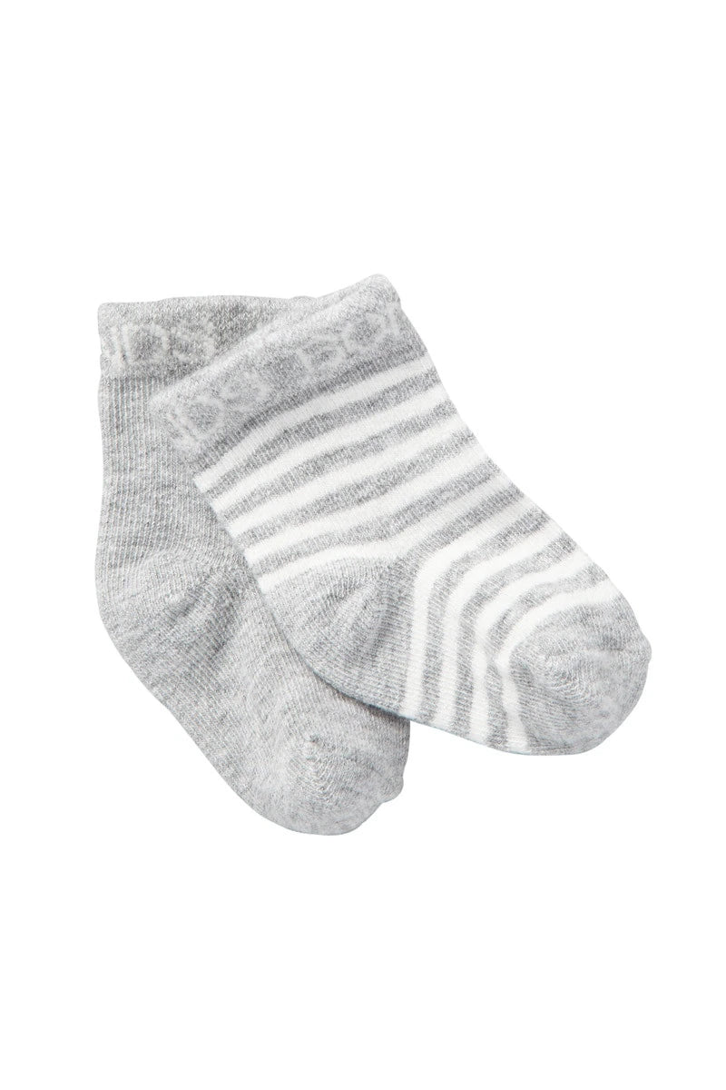 Bonds Baby Classics Bootee 2 Pack - New Grey Marle