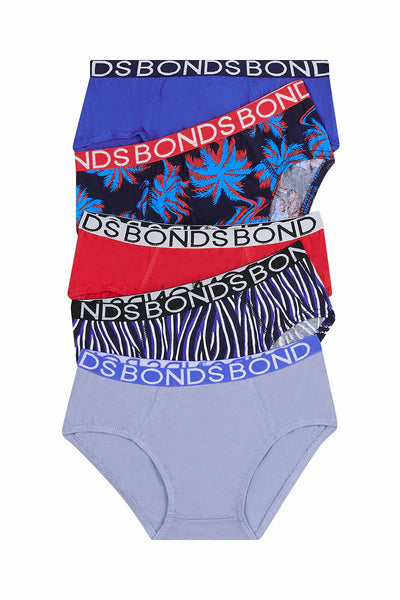 Bonds Boys Brief 5 Pack - Revibe Palms