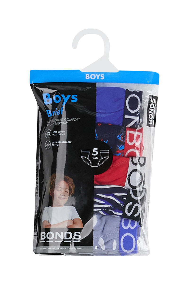 Bonds Boys Brief 5 Pack - Revibe Palms