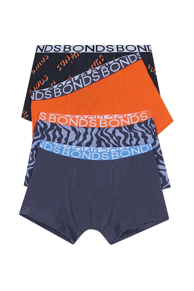 Bonds Boys Trunk 4 Pack - Bonds Revibe Logo