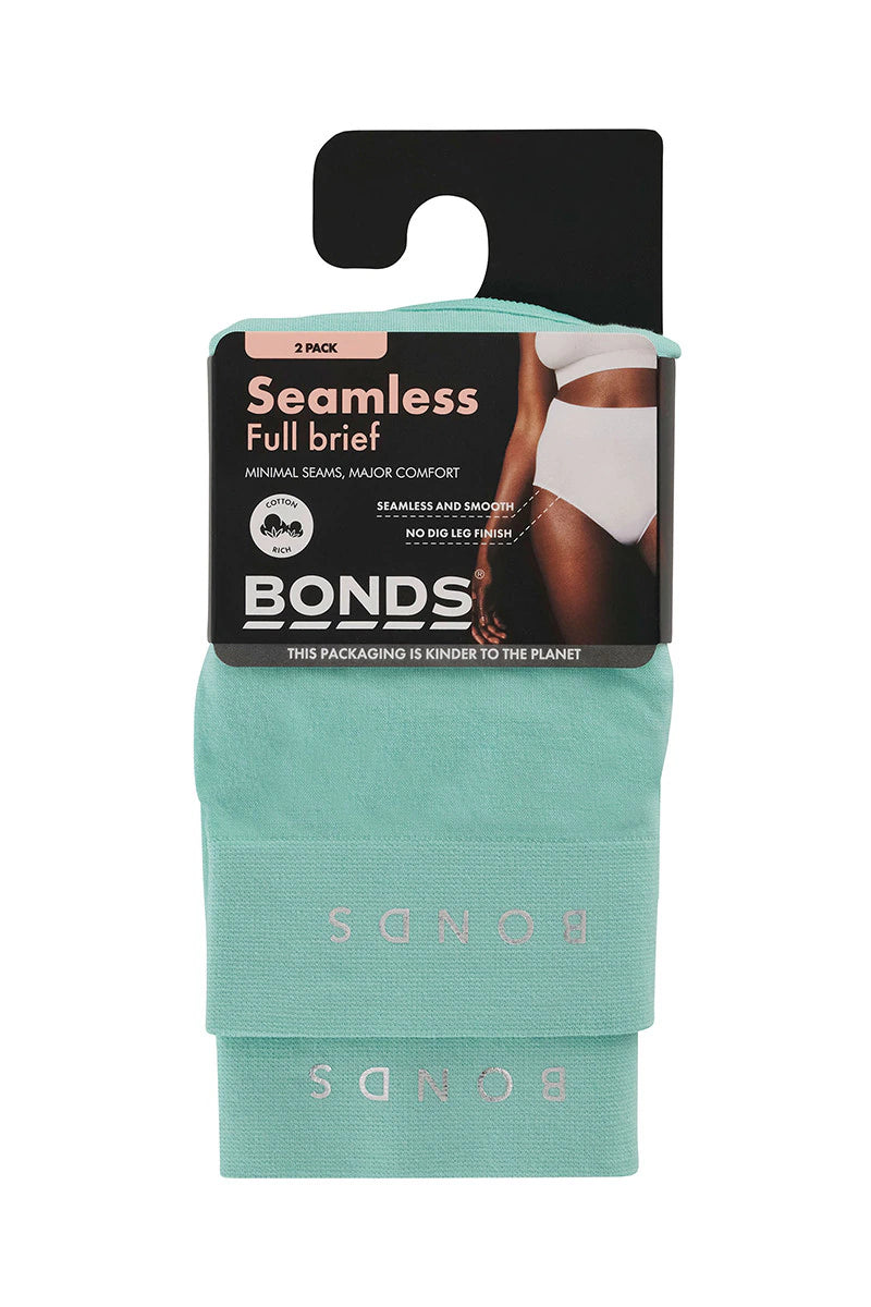 Bonds Womens Comfytails Side Seamfree Full Brief 2 Pack - Lagoonaluka