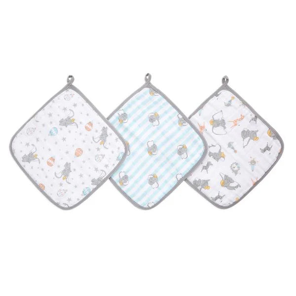 Aden and Anais My Darling Dumbo Washcloths 3 Pack