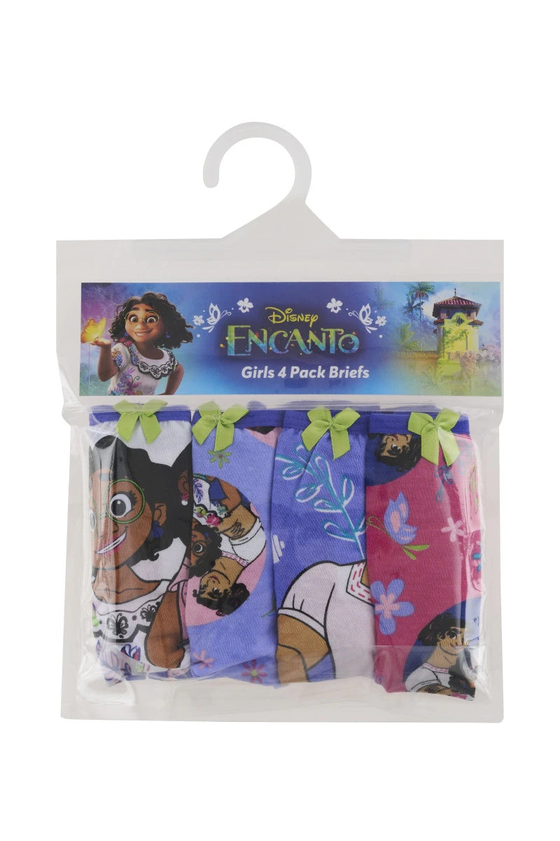 Rio Disney Encanto Girls 4 Pack Brief - Pink & Purple