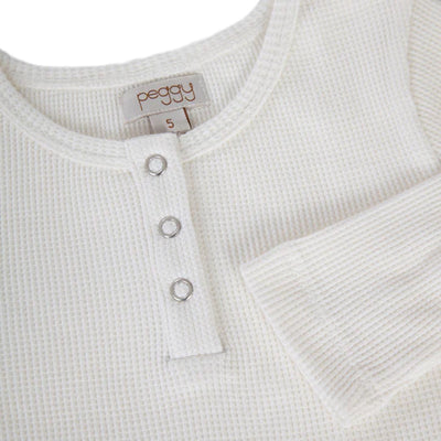 Peggy Halo Henley Tee - White