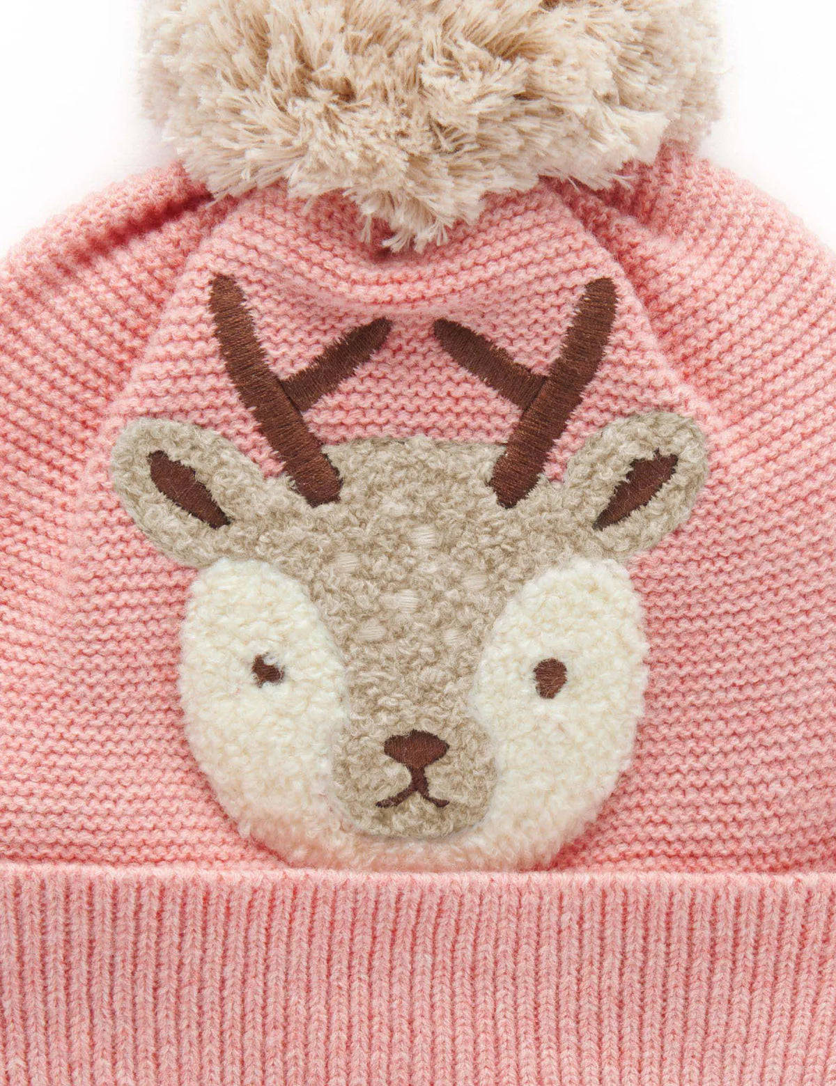 Purebaby Fawn Beanie - Nectarine Melange