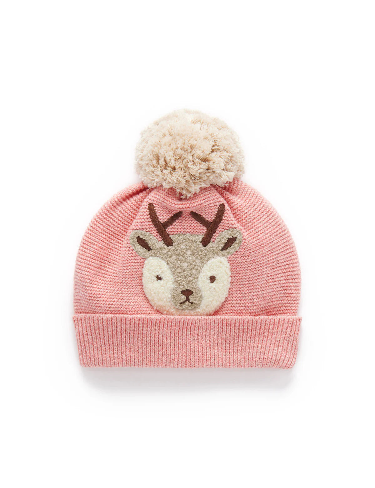 Purebaby Fawn Beanie - Nectarine Melange