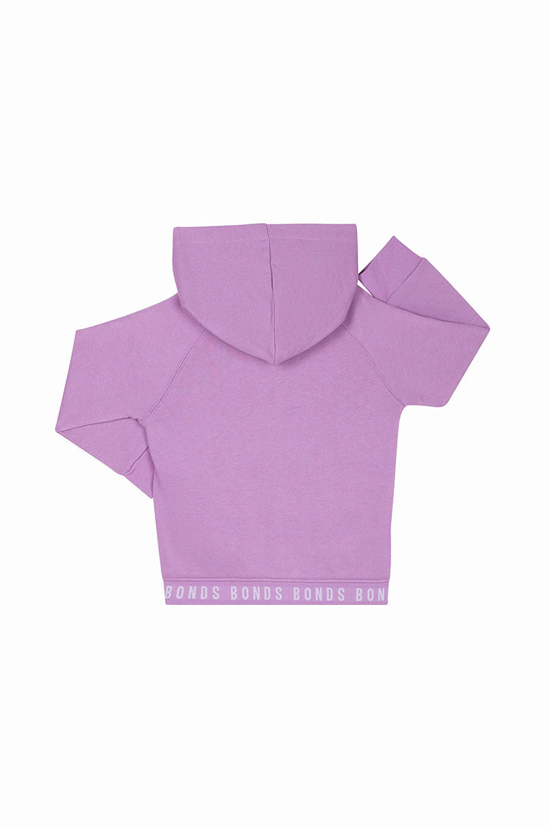 Bonds Kids Logo Fleece Hoodie - Purple Peonie