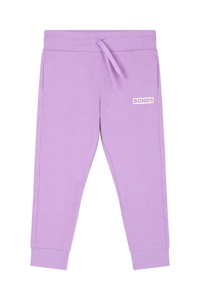 Bonds Kids Tech Sweats Trackie - Cotton Purple Pansy