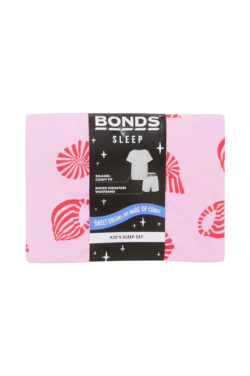 Bonds Kids Tee Sleep Set - Sandy Seashells Pink