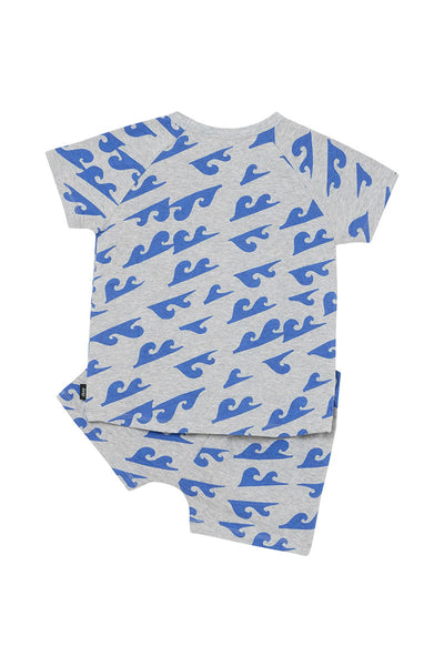 Bonds Kids Tee Sleep Set - Making Waves Grey Marle