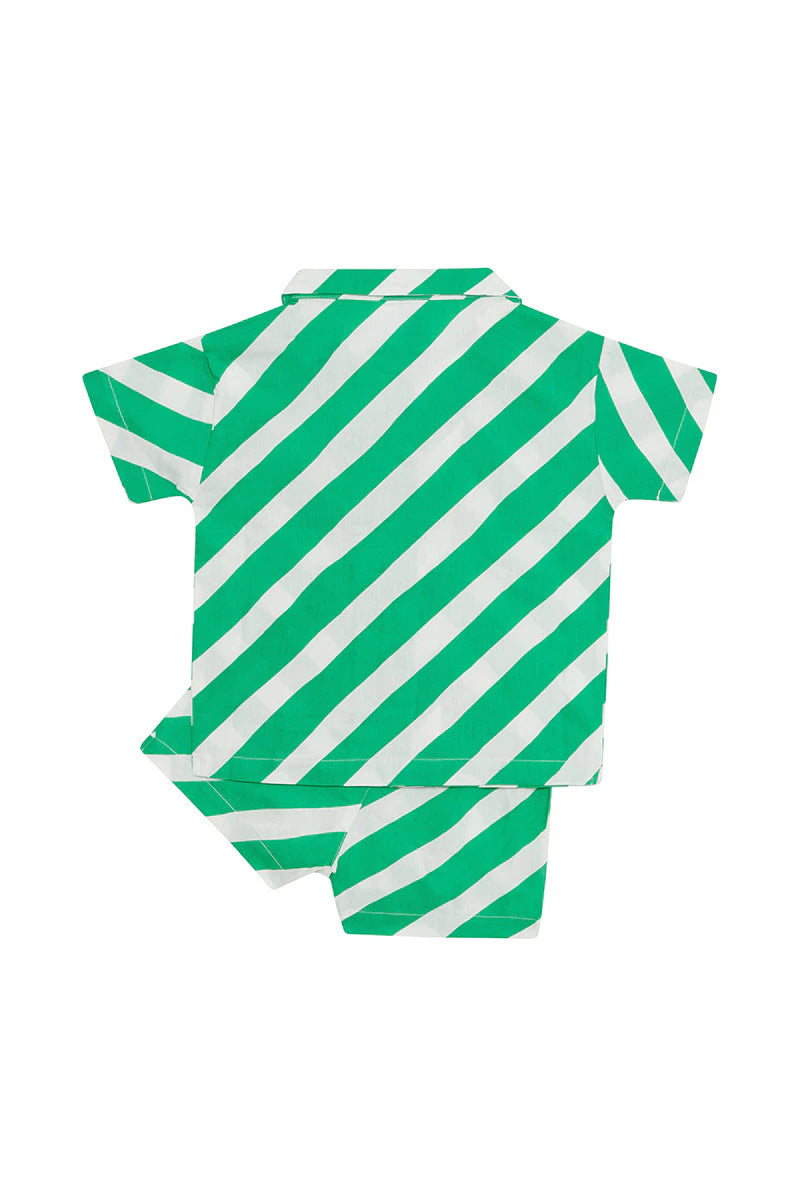 Bonds Kids Woven Sleep Set - Wrapped Up Green/White