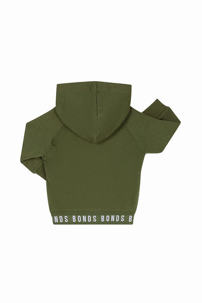 Bonds Baby Logo Fleece Hoodie - Hiker Green