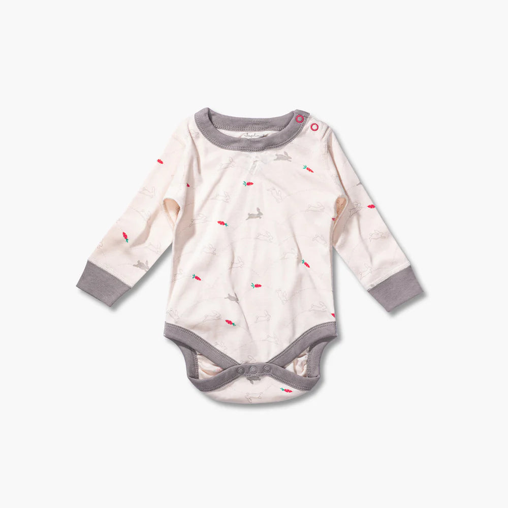 Sapling Child Organic Bunnies Long Sleeve Bodysuit