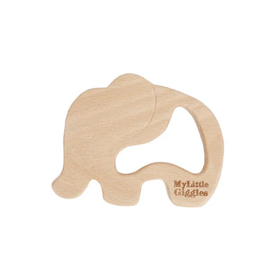 My Little Giggles My Little Wooden Elephant Teether