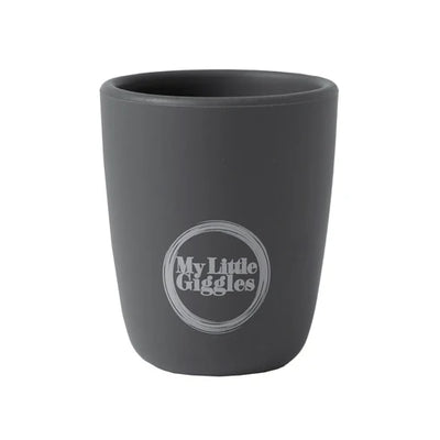 My Little Giggles Silicone Mini Drinking Cup - Dark Grey