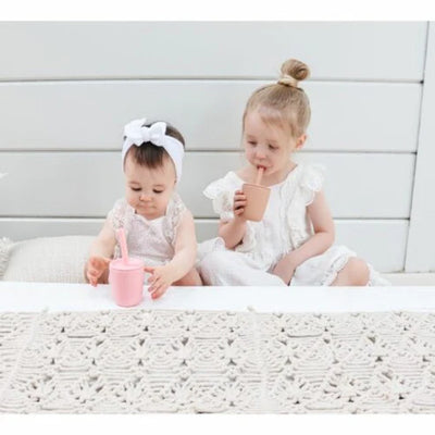 My Little Giggles Silicone Mini Drinking Cup & Straw - Blush Pink