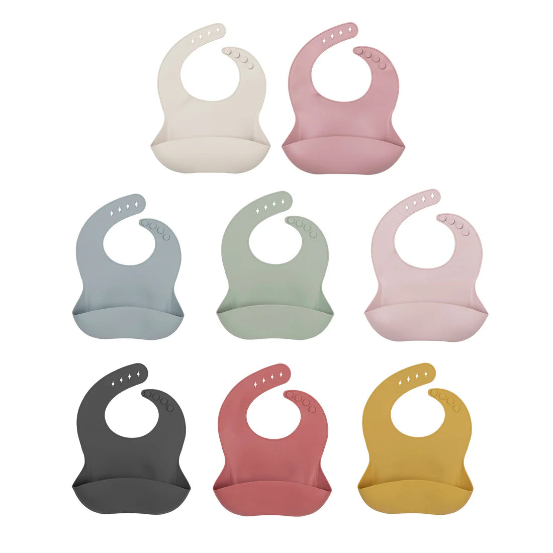 My Little Giggles Silicone My Little Bib - Light Grey